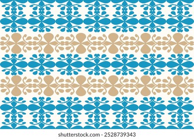Damask pattern, vector pattern The lines combine flowers, leaves, and animals that are unique and imaginative.