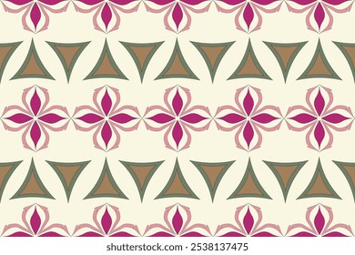 Padrão de damasco, padrão vetorial As linhas combinam flores, folhas e animais que são únicos e imaginativos.