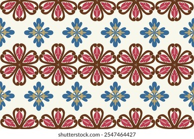 Damask pattern, vector pattern The lines combine flowers, leaves, and animals that are unique and imaginative.