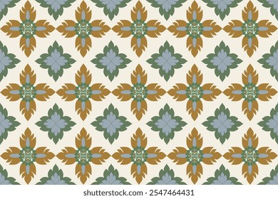 Damask pattern, vector pattern The lines combine flowers, leaves, and animals that are unique and imaginative.