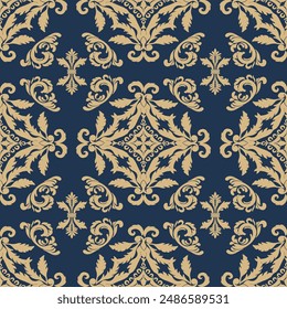 Damask pattern vector Perfect for bed sheets, carpets, and wallpapers, the seamless, vintage patterns add a touch of classic luxury to any fabric.