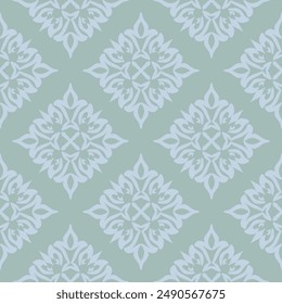 Damask pattern vector Perfect for bed sheets, carpets, and wallpapers, the seamless, vintage patterns add a touch of classic luxury to any fabric.