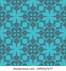 Damask pattern vector Perfect for bed sheets, carpets, and wallpapers, the seamless, vintage patterns add a touch of classic luxury to any fabric.