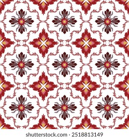 Damask pattern vector is suitable for Curtains, Wallpaper, Background, Decoration, Window, Curtains, Bedsheets, Carpets, Pillows, Tablecloths, Floral background, Seamless, High quality.

