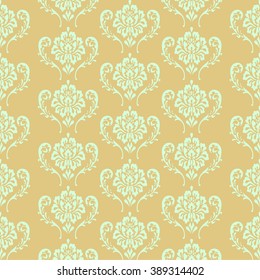 Damask pattern. Vintage floral vector illustration