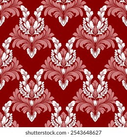 damask pattern vintage with intricate floral and ornamental designs. This classic, elegant design is perfect for wallpapers, textiles, wrapping paper, and interior decor
