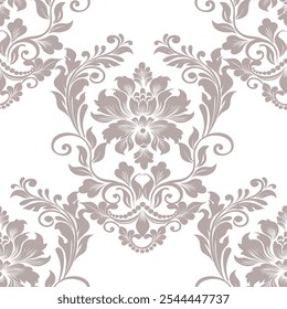 damask pattern vintage with intricate floral and ornamental designs. This classic, elegant design is perfect for wallpapers, textiles, wrapping paper, and interior decor.