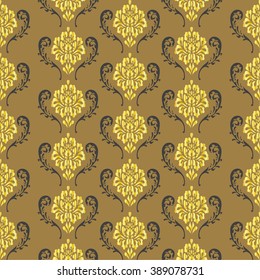 Damask pattern. Vintage vector illustration