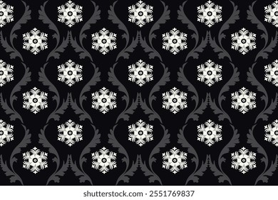 Damask patterns feature intricate, symmetrical motifs inspired by floral or ornamental designs. Often elegant and timeless, they are ideal for clothing, rugs, and home decor.