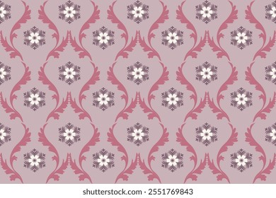 Damask patterns feature intricate, symmetrical motifs inspired by floral or ornamental designs. Often elegant and timeless, they are ideal for clothing, rugs, and home decor.