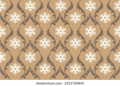 Damask patterns feature intricate, symmetrical motifs inspired by floral or ornamental designs. Often elegant and timeless, they are ideal for clothing, rugs, and home decor.