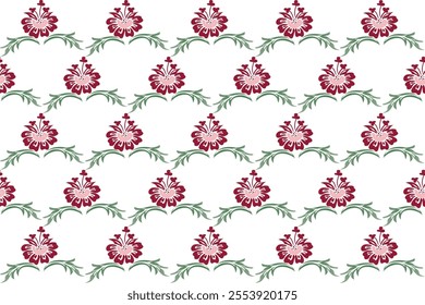 Damask patterns feature intricate, symmetrical motifs inspired by floral or ornamental designs. Often elegant and timeless, they are ideal for clothing, rugs, and home decor.