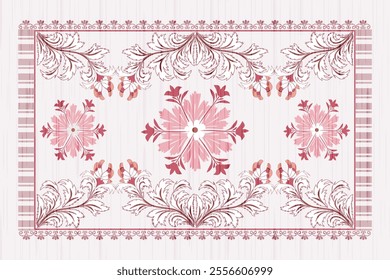 Damask patterns feature intricate, symmetrical motifs inspired by floral or ornamental designs. Often elegant and timeless, they are ideal for clothing, rugs, and home decor.