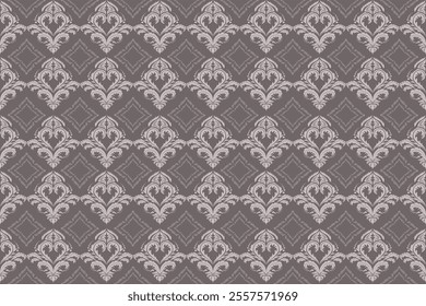 Damask patterns feature intricate, symmetrical motifs inspired by floral or ornamental designs. Often elegant and timeless, they are ideal for clothing, rugs, and home decor.