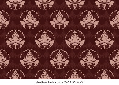 Damask patterns feature intricate, symmetrical motifs inspired by floral or ornamental designs. Often elegant and timeless, they are ideal for clothing, rugs, and home decor.