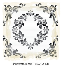 damask patterns for greeting cards and wedding invitations.