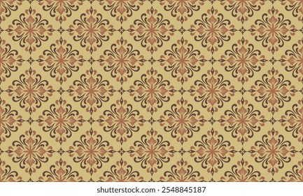 Patrón de damasco, arte tailandés, tela étnica tribal, tela tejida de diseño de patrón elegante sin costuras vintage. Motivo del patrón, geométrico, diseño de textura para el Fondo de pantalla, envoltura, ropa, alfombra, almohada, manta.