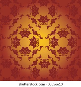 Damask, red, bright