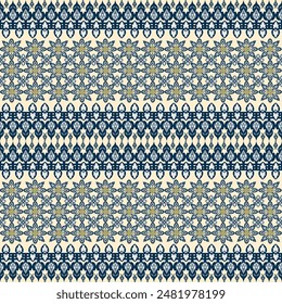 Damask refers to woven fabric with floral or geometric patterns created from a special weave that creates a distinctive pattern on the fabric. This weaving uses a technique of using multi-colored yarn