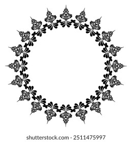Damask round pattern element,damask motifs geometric floral,Vector classical luxury damask ornament, seamless texture for card,textile,wall art,islamic,Round ornament, metallic border