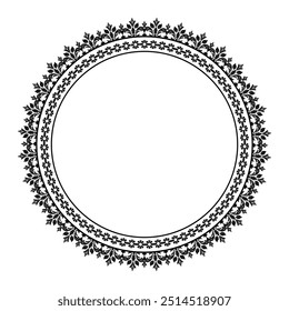 Damask Round Wreath circular round ornament floral Abstract pattern, Classic Victorian traditional style, illustration Vintage Design, Floral frames, Mandala, Antique, Moroccan frame