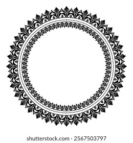 Damask Round Wreath circular round ornament floral Abstract pattern, Classic Victorian traditional style, illustration Vintage Design, Floral frames, Mandala, Antique, Moroccan frame