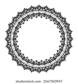 Damask Round Wreath circular round ornament floral Abstract pattern, Classic Victorian traditional style, illustration Vintage Design, Floral frames, Mandala, Antique, Moroccan frame