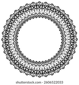 Damask Round Wreath circular round ornament floral Abstract pattern, Classic Victorian traditional style, illustration Vintage Design, Floral frames, Mandala, Antique, Moroccan frame