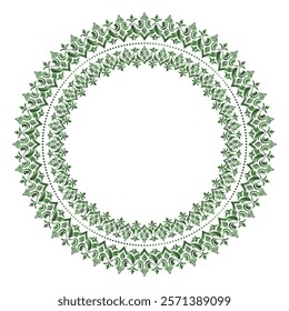 Damask Round Wreath gold green luxury circular round ornament floral Abstract pattern, Classic Victorian traditional style, illustration Vintage Design, Floral frames, Mandala, Antique, Moroccan frame