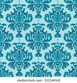 Damask royal vector seamless pattern