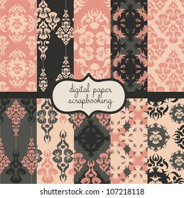 Damask Scrapbook Paper