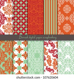 Damask Scrapbook Paper