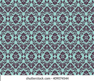 Damask Scrapbook Paper. Vector illustration pattern.