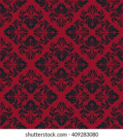 Damask Scrapbook Paper. Vector illustration pattern.