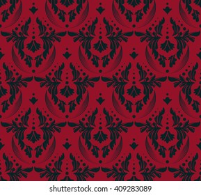 Damask Scrapbook Paper. Vector illustration pattern.