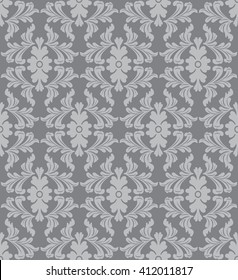 Damask Scrapbook Paper. Vector illustration pattern.