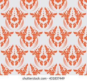 Damask Scrapbook Paper. Vector illustration pattern. 
