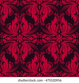 Damask Scrapbook Paper. Vector illustration pattern.