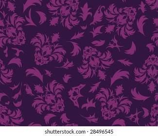 Damask seamless background for yours design use. For easy making seamless pattern just drag all group into swatches bar, and use it for filling any contours.