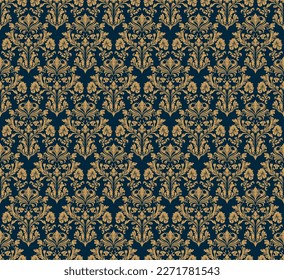 Damask seamless baroque ornament. Ornate pattern element for design in Victorian style. It can be used for decorating of wedding invitations, greeting cards.
Vector illustration.