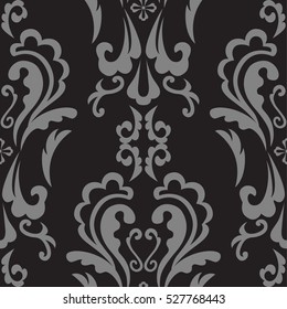 Damask seamless classic pattern. Vintage Baroque delicate vector background. Classic damask ornament for wallpapers, textile, fabric, wrapping, wedding invitation. Exquisite floral baroque template.