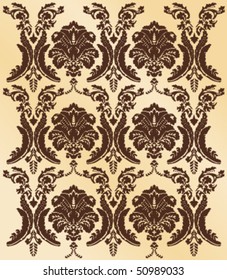 Damask seamless decorative wallpaper