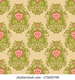 Damask seamless easter abstract background
