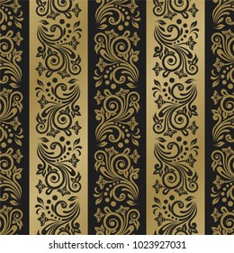 Damask seamless floral background pattern. 