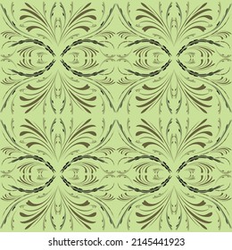 Damask seamless floral background pattern. Fantasy floral illustration. Pattern with flowers and plants, floral illustration.