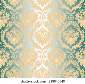 Damask seamless floral background pattern. vector illustration.