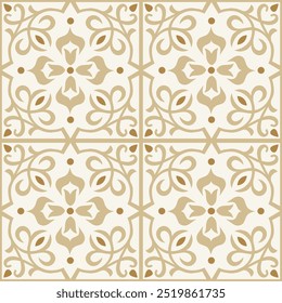 Damask seamless floral background pattern. Vector illustration