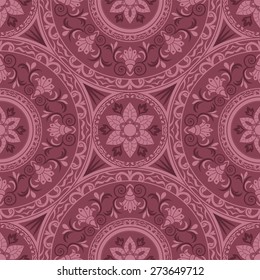 Damask seamless floral background pattern. Vector illustration