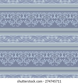 Damask seamless floral background pattern. Vector illustration