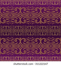 Damask seamless floral background pattern. Vector illustration